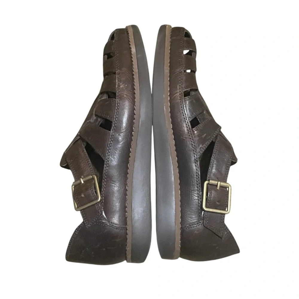 Tommy Bahama Relaxology Men's Maunai Brown Leather Fisherman Sandals, Sz. 7D - Picture 2 of 9
